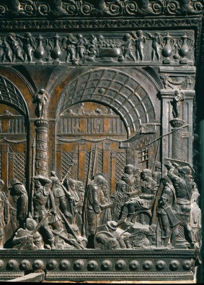 Christ before Pontius Pilate. (Detail) Low relief of the left pulpit, c.1460 by Donatello