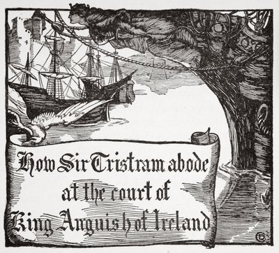 How Tristram abode at the court of King Anguish of Ireland, 1905 by Dora Curtis