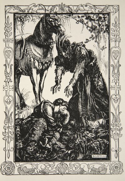 Palamides appeared before her, illustration from 