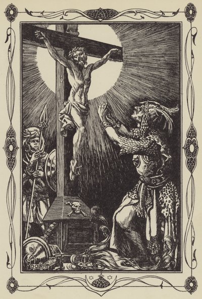 The Conversion of Sir Palamides (Lithograph) by Dora Curtis