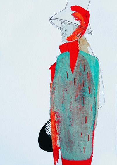 Abstract Man in Hat by Doris Schmitz