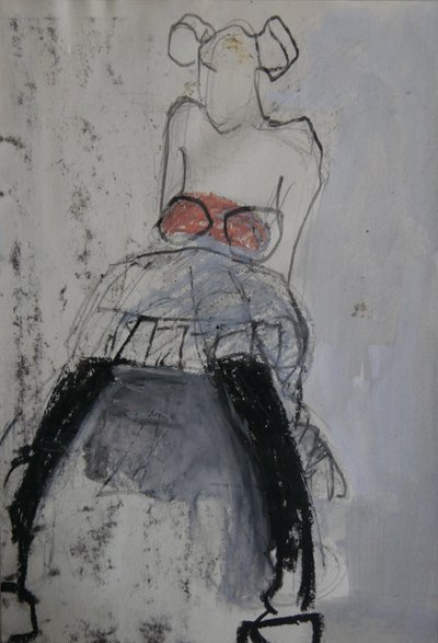 Abstract Seated Dancer by Doris Schmitz