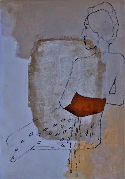 Abstract Sitting Woman by Doris Schmitz