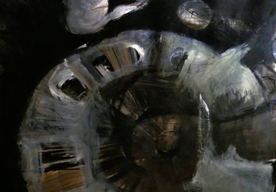 Dark Abstract Swirl by Doris Schmitz