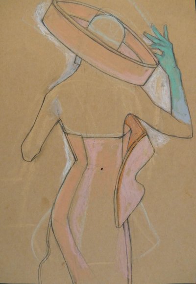 Elegant Woman With Hat by Doris Schmitz