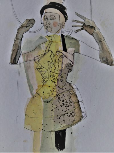 Expressive Fashion Figure by Doris Schmitz