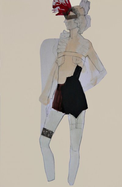 Feathered Blindfold Fashion by Doris Schmitz