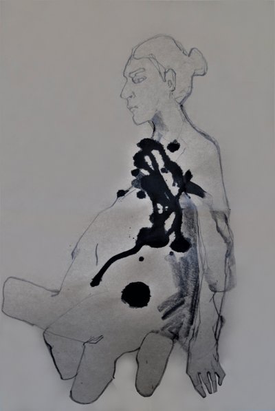 Figure with Dark Ink by Doris Schmitz