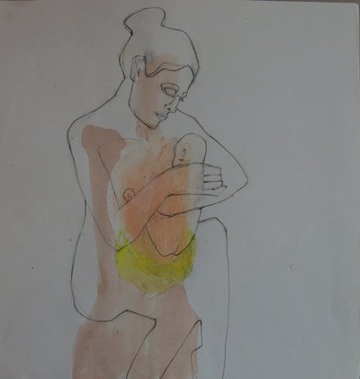 Mother And Child Embrace by Doris Schmitz