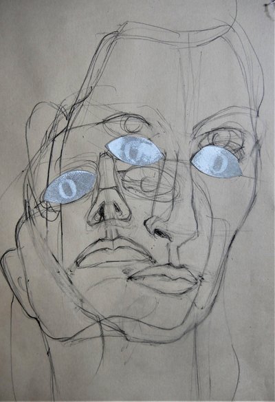 Multiple Eyes Portrait by Doris Schmitz