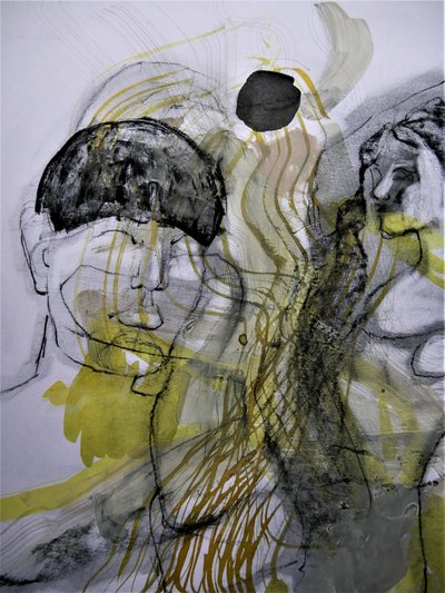 Pensive Abstract Figures by Doris Schmitz