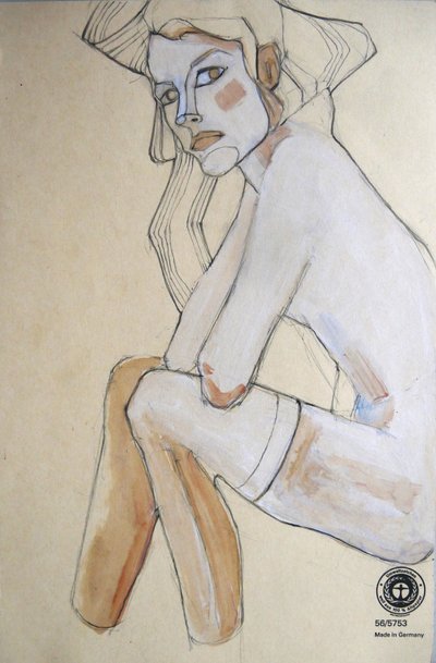 Pensive Woman Illustration by Doris Schmitz