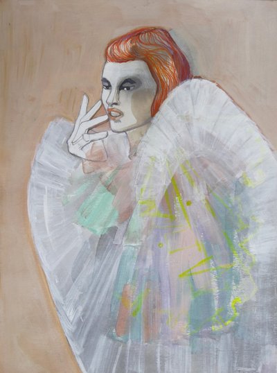 Red Haired Fashion Portrait by Doris Schmitz