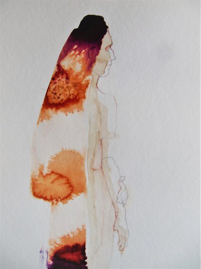 Serene Woman Profile by Doris Schmitz