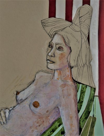 Serene Woman Stripes by Doris Schmitz