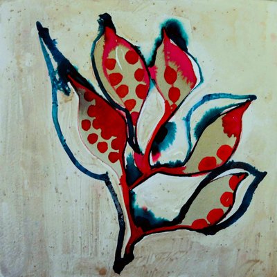 Vibrant Spotted Botanical by Doris Schmitz