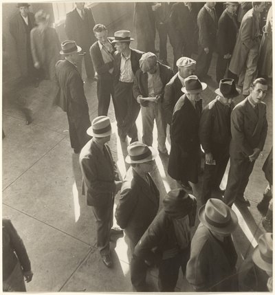 First Days of Unemployment Compensation in California: Waiting to File Claims by Dorothea Lange