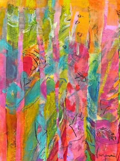Colorful Striped Abstract by Dorothy Fagan