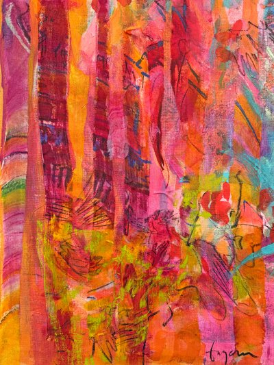 Vibrant Forest Abstract by Dorothy Fagan