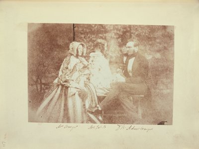 A Group Portrait with Mr. and Mrs. Adair Craigie, Mrs. James Brewster, and Sir David Brewster by Dr. John Adamson
