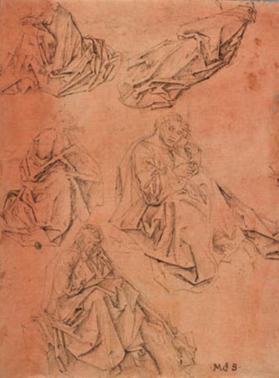 Studies of Five Resting or Sleeping Figures and a Fragment of a Sixth by Draperistudiemesteren