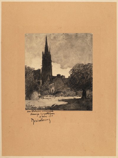 Village Scene by Désiré Lucas