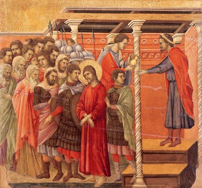 Pilate Washing His Hands (Detail) by Duccio di Buoninsegna