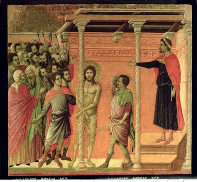 The Flagellation, from the Maesta altarpiece, c. 1308-11 by Duccio di Buoninsegna