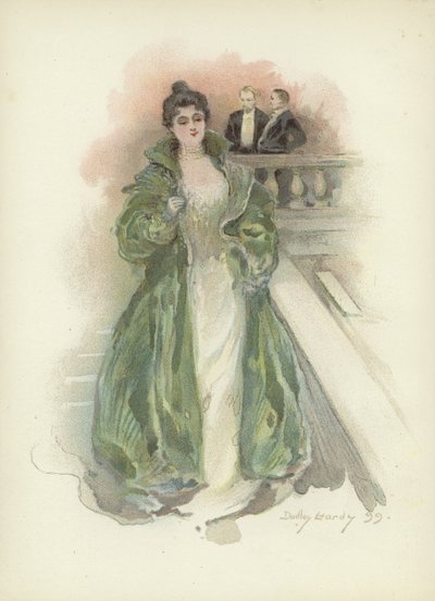 Society lady at the Savoy Hotel, London by Dudley Hardy