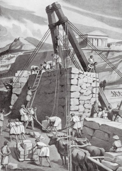 Rebuilding the Walls of Athens, BC 393 by Dudley Heath