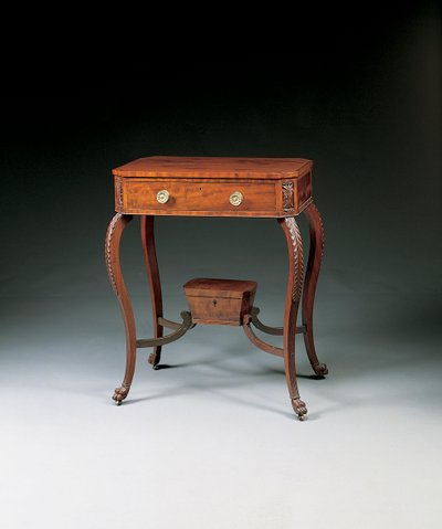 A Classical Carved Work Table by Duncan Phyfe