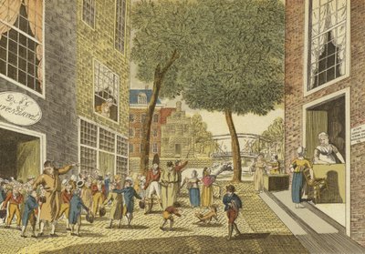 Children Coming Out of School, 1812 by Dutch School