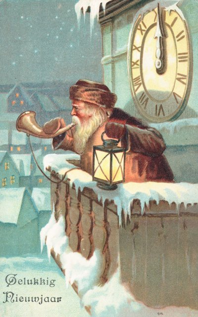 Dutch New Year Card by Dutch School