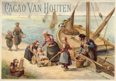 Fisherman with his family by Dutch School