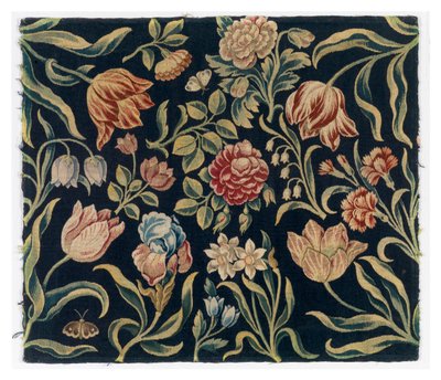 Folding screen with floral tapestry panels by Dutch School