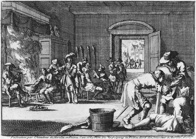 Intendant de Marillac persecuting the Protestants in Poitou in 1685, 1686 by Dutch School