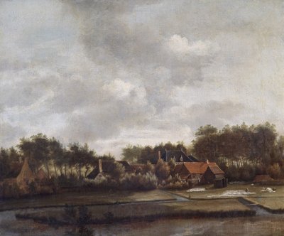 Landscape, with Bleaching Grounds by Dutch School