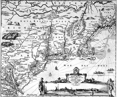 Map of New Amsterdam, c.1650 by Dutch School
