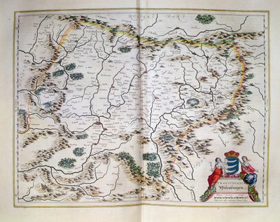 Map of Transylvania, from an atlas, Amsterdam, 1657 by Dutch School