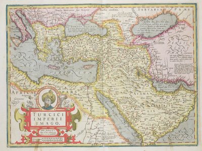 Map of the Turkish Empire, from the Mercator Atlas pub. by Jodocus Hondius Amsterdam, 1606 by Dutch School
