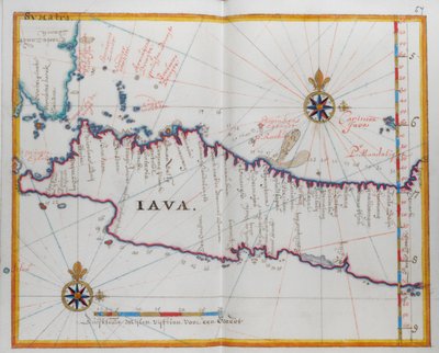 Map of the island of Java by Dutch School