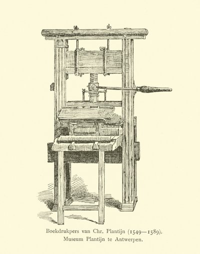 Printing Press of Christophe Plantin by Dutch School