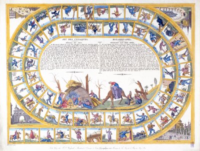 The Cossack Game with illustrations of different types of Russian soldiers by Dutch School