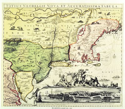 The Restitutio-Allardt Map of New Amsterdam, Engraved and Published by Carolus Allardt, 1673 by Dutch School