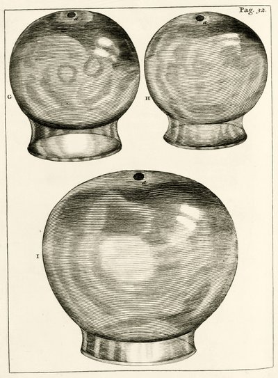 Various cupping glasses, from Exercitationes Practicae circa Medendi Methodum by Frederik Dekkers, 1694 by Dutch School