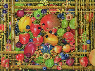 Fruit in Bamboo Box, 1999 by E.B. Watts