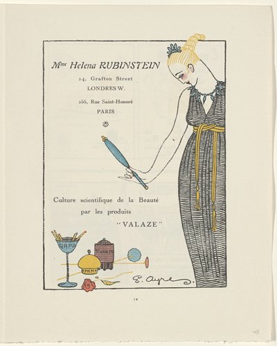 Gazette du Bon Ton, 1914 - No. 6, p. IX: Advertisement Helena Rubinstein by E. Ayres