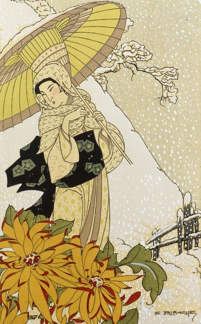 Snow in Japan by E. Blanche