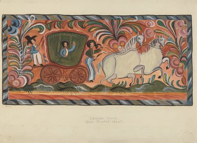 Chest of Native Pine Painted in Oil by E. Boyd