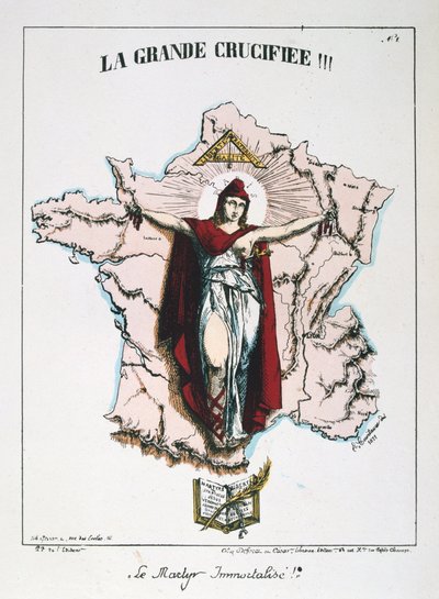 The Martyr Immortalized!, allegory of Republican France, 1871 by E. Courtaux